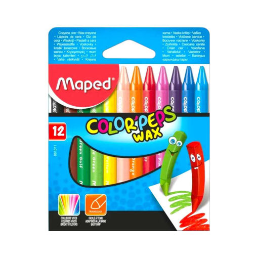 Picture of MAPED CRAYONS SOFT WAX X12